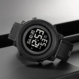 Чоловічий наручний годинник 2215BK Black Skmei acs0030142 - мініатюра 4