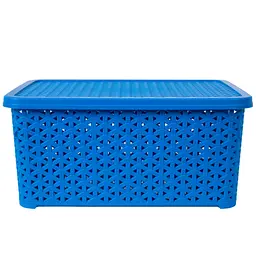 Кошик Diomedea з кришкою 34.5x24.5x15.5 см 10 л блакитний (К13-439) - мініатюра 2