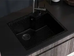 Кухонна мийка Miraggio Lisa 497x557 black 0002249, Чорний - мініатюра 4
