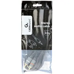 Кабель мультимедійний 3.5mm M to 2xRCA M 2.5m Cablexpert (CCA-352-2.5M) - мініатюра 2