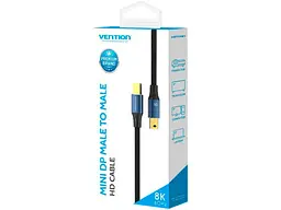 Кабель Vention DisplayPort mini to DisplayPort mini V1.4 2m Blue (HCGLH) - мініатюра 5