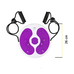 Диск здоров'я для талії Cornix Twisting Waist Disc з еспандерами White/Violet XR-0449 - мініатюра 9