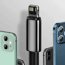 Кабель Baseus Tungsten Gold Fast Charging Cable USB to Lightning 2.4A 2m CALWJ-A01 Black - мініатюра 7