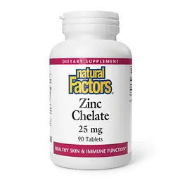 Цинк 25 мг Natural Factors (Chelate) - 90 таблеток, для імунітету