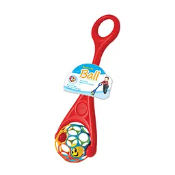 Дитяча каталка на палиці Bambi 3201(Red) куля з брязкальцем, 61х19х14 см