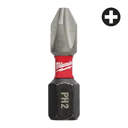 Біта SHOCKWAVE MILWAUKEE, PH2, 25мм, (2 шт)