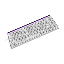 Клавіатура Ajazz NK68 Red Switch USB UA White (NK68-R-S-W) - мініатюра 6