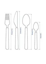 Набір столових приборів IKEA 16 предметів бірюзовий - мініатюра 5