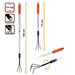 Культиватор садовий Black+Decker телескопічний 78-111 см - мініатюра 6