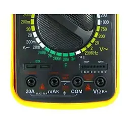 Мультиметр Digital DT-9207 A+ кліщі струмовимірювальні портативний тестер жовтий/чорний - мініатюра 9