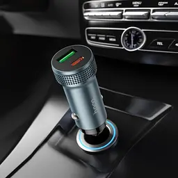 Автомобільний зарядний пристрій HOCO Z49B Level PD38W(1C1A) car charger сірий - мініатюра 3