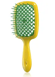 Щітка для волосся Janeke Superbrush Жовта з зеленим