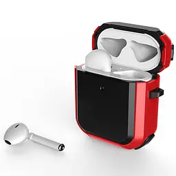 Футляр протиударний Black ed. для навушників Airpods 1/2 Red - мініатюра 2