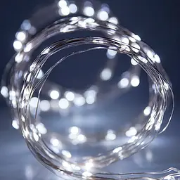 Гірлянда Роса 20м USB 200 LED на прозорій проволоці Білий - мініатюра 4