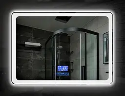 Дзеркало Dusel DE-M3051 65x80 з годинником, Білий