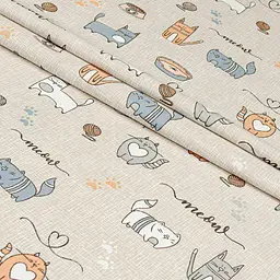 Комплект постільної білизни Home Line Котяча радість 215х143 см бежевий (174437) - мініатюра 2