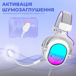 Навушники Fifine H16W 7.1 RGB білий (H16W) - мініатюра 11