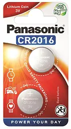 Батарейка Panasonic CR-2016EL/2B літієва CR2016 блістер 2 шт.