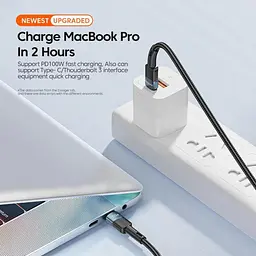 Кабель Essager USB Type-C to Type-C 100W швидка зарядка 20V 5A 1.2 м синій - мініатюра 5