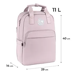 Рюкзак GoPack Teens 122M-4 Рожевий (GO26-122M-4) - мініатюра 2