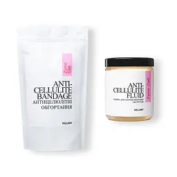 Набор Hillary Антицеллюлитные энзимные обертывания + жидкость Anti-cellulite Zymo Cell (6 процедур)