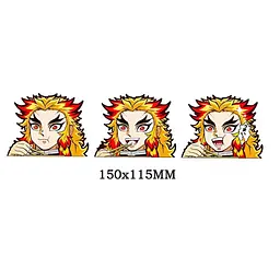 Голографічна наклейка Клинок, що розсікає демонів Kimetsu no Yaiba Реджоку Rengoku hs 47