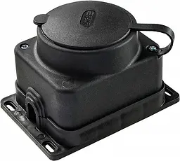 Розетка зовнішньої установки з кришкою каучукова 16A 2P+PE АСКО‑УКРЕМ (A0250010005) AC 250V