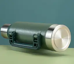 Термос OldBro з ручкою 304 Stainless steel ударостійкий зелений 1 л - мініатюра 5
