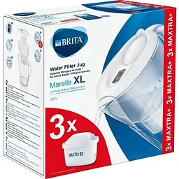 Фільтр-глечик Brita Marella XL Memo білий 3.5 л + 3 картриджі (1040212) - мініатюра 3