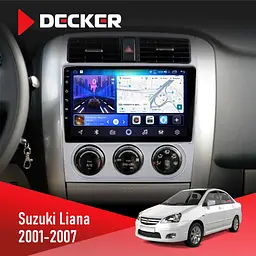 Штатна магнітола Suzuki Liana 2001-2007 Decker D9-006 4x64, 4G Decker (НФ-00006701)