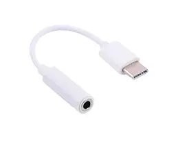 Адаптер Lapara для наушников USB Type-C Male - Audio AUX mini jack 3,5 mm Female, білий