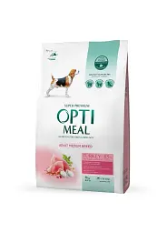 Optimeal Adult Dogs Medium - сухий корм з індичкою для доросих собак середніх порід, 4 кг