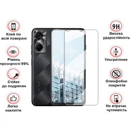 Захисне скло BeCover для Tecno Pop 6 Pro (BE8) 3D Crystal Clear Glass (708555) - мініатюра 3
