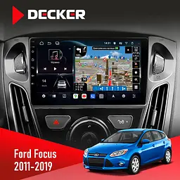 Штатна магнітола Ford Focus 2011-2019 Decker D9-011 4x64, DSP, 4G, 360 Decker (НФ-00005591)