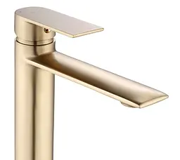 Змішувач для умивальника Rea Veneta високий brushed gold REA-B3009 - мініатюра 3