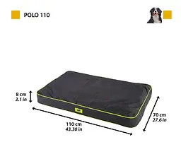 Подушка для собак і котів Ferplast Polo 110 чорна 110×70×8 см 81090017 - мініатюра 2