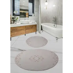 Набір килимків для ванної кімнати Diva Nice з гипюром Ecru 60 x 100 + 50 x 60