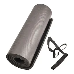 Килимок гімнастичний NBR FitMat 190×62×1,5 см, чорний, для фітнесу й йоги - мініатюра 3