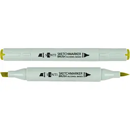 Набір спиртових маркерів Santi Brush SA-48 жовто-зелений 6 шт. (390960)