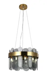 Люстра світлодіодна для високих стель у сучасному стилі Levistella 909XL3066-6 GD+BK 400MM