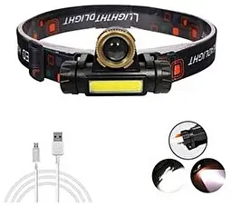 Ліхтар налобний TOTO OR-101 (USB Gharge) Black - мініатюра 2