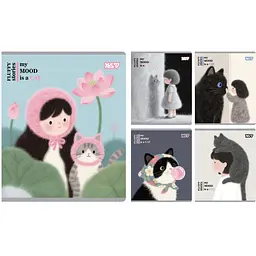 Зошит учнівський Yes My mood is a cat А5 12 аркушів клітинка 10 шт. (768604)