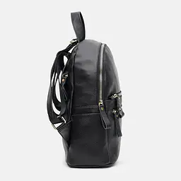Жіночий рюкзак Borsa Leather k1s005 31x26x13 см Чорний (40156) - мініатюра 4