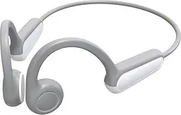 Кісткові навушники Langsdom BE-13 Pro Спортивні Bluetooth 5.4 навушники з кістковою провідністю Біло-сірий