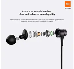 Навушники Xiaomi Mi-Earphones Basic Black з мікрофоном - мініатюра 4