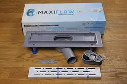 Душовий канал з горизонтальним фланцем, з сухим затвором Maxiflow Prime 360, решітка ДОЩ, 33 см 4023.0Y050K.033.1 - мініатюра 2