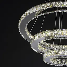 Люстра підвісна Brille кришталева LED 68W WW+NW+CW CH (BR-967S/3) - мініатюра 6