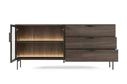 Комод з підсвіткою Perfect Home Лумі / Lumi 2D3S/181 2-дверний з 3 шухлядами Дуб дунін (PFH-091385) - мініатюра 2