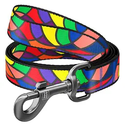 Повідець для собак нейлоновий Waudog Nylon малюнок Вітраж S Ш 15 мм Дл 122 см