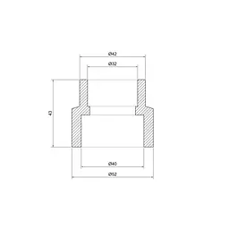 Муфта PPR Thermo Alliance 40х32 перехідна DSB106 - мініатюра 1